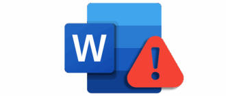 Значок ошибки при попытке активировать Microsoft Word