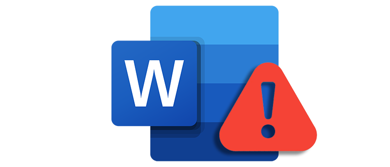 Значок ошибки при попытке активировать Microsoft Word