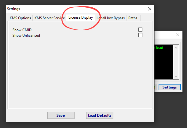 Настройки отображения лицензии в Microsoft Toolkit