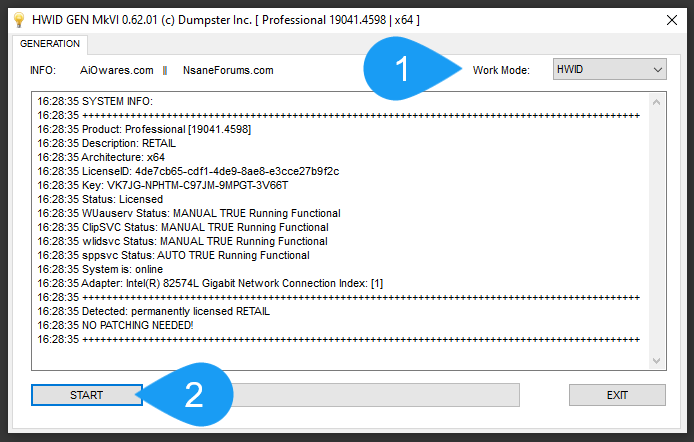 Работа с HWID GEN